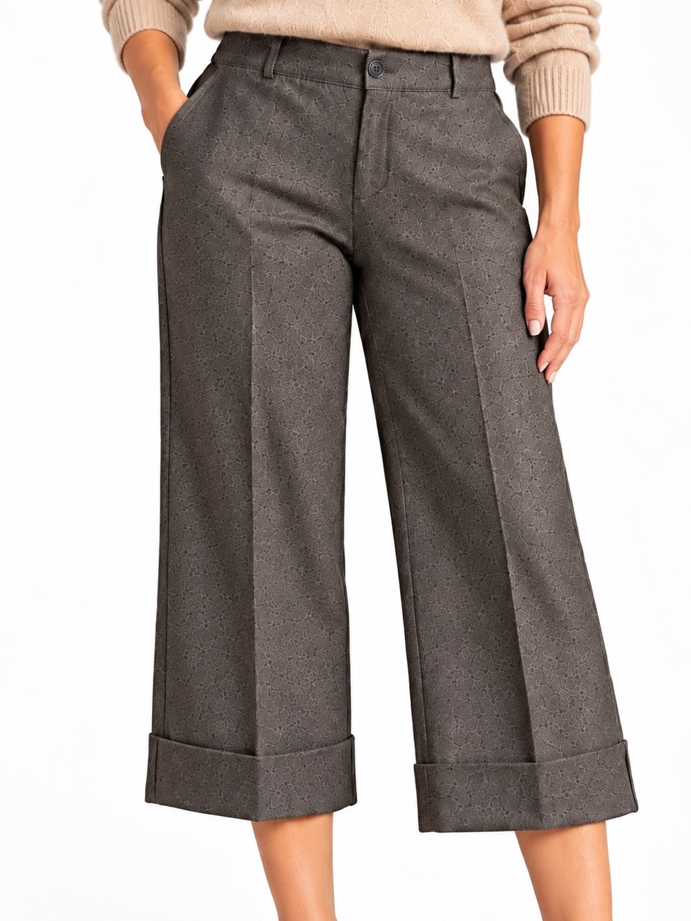 Banana Republic Ryan Fit Wide Leg Culottes Brown Size 12